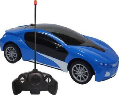 BMT Chargeable 3D Remote Control Lighting Famous Car for 3+ Years Kids (Blue)(Blue)