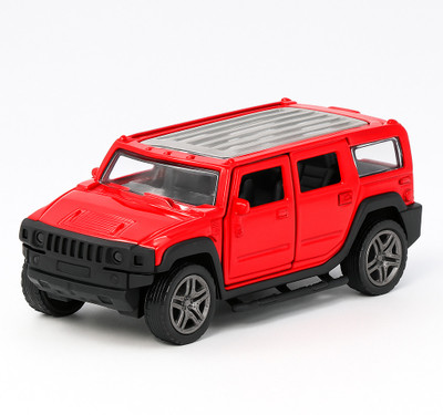 aztots Die-Cast Metal Thar Model Car, 1:32 Scale, Pull-Back Action, Openable Doors, Red(Red)