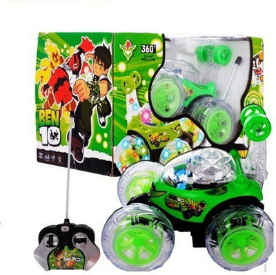 TOYSFIRE Rechargeable Twisting Stunt Car With 360 Degrees Rotation G40(Green)