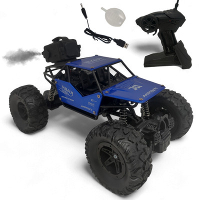 fizz Blue Rock Crawler Car With Mist Smoke And Fully Remote Control Car(Multicolor)