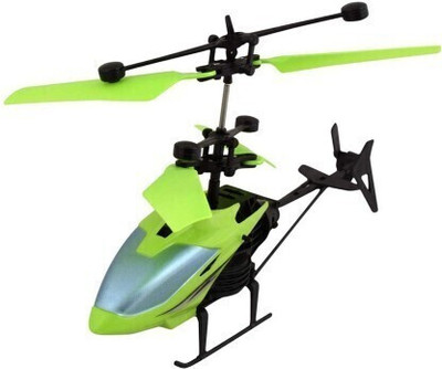 JOYWHIZ Infrared Induction Electronic Sensor Helicopter (Green)(Multicolor)