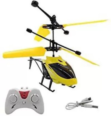 kdsn Exceed Helicopter With Remote Control Charging Helicopter Toys for Boys(Yellow)