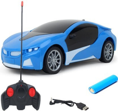 Skyler Collection Skyer Collection R/c Remote Control Chargeable 3D Famous Car with Flashing Light(Blue)