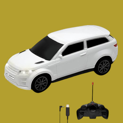 AS TRADERS 3D Famous Car Rechargeable Remote Control Toy W34(White)
