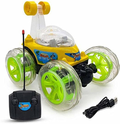 Kid Kraze Rechargeable Remote Control Twisting Stunt Car with 360 Degrees Rotation N12(Multicolor)