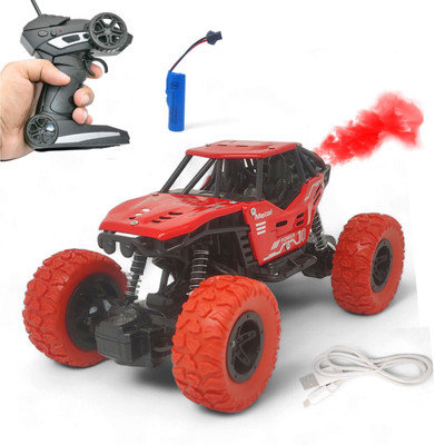 Aavkar creation Kids Toysmith Metal Remort Control Red Car With Mist Smoke and light(Multicolor)