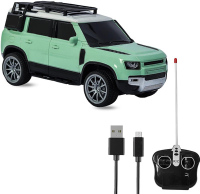 Pepstter 4Wd LED Lights High speed Racing Off -Road RC Remote Control Defender Car(Multicolor)