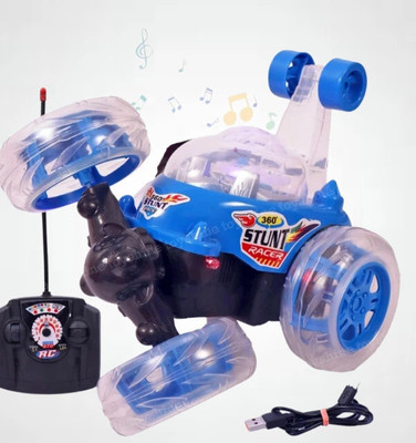 JOYWHIZ Remote Control Rechargeable 360 Degree Twisting Stunt Car_30(Multicolor)
