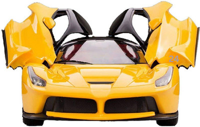 SNM97 Rechargeable Ferrari Style Remote Control Car With Opening Doors_RAC-59(Yellow)