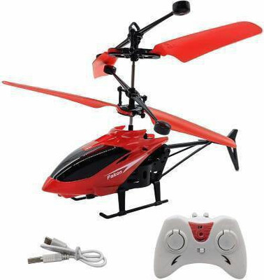 TOYSFIRE Remote Control and Hand Sensor Rechargeble Flying Unbreakable Helicopter Toys(Multicolor)