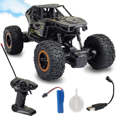 Amaflip Remote Control Car Big Size Rock Crawler Water Mist Smoke Effect Spray(RC Cars Off Road High-Speed 2WD, Water Mist Spray Effect Birthday Gift Toys, Black)