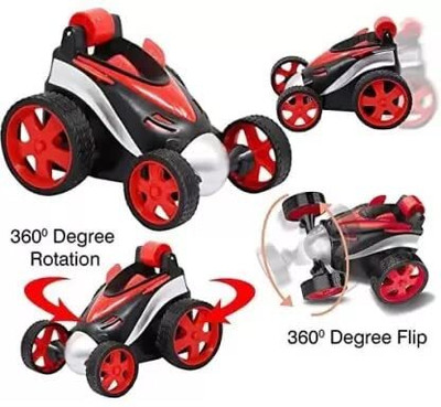 GoBaby Stunt Car 360° Rotating Rolling Toy Car - Toy Car(Red, Green)