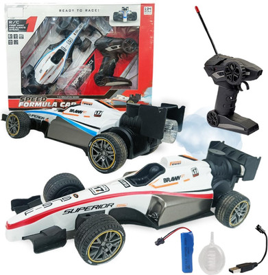 ADM F1 Formula Spray High Speed Racing Remote Control Toy Car, Smoke Spray Light Toy(Multicolor)