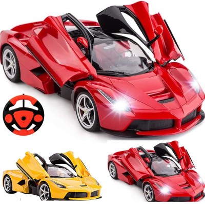 AR KIDS TOYS Remote Controlled Rechargeable Super Car with Opening Doors and LED Headlight(Red)