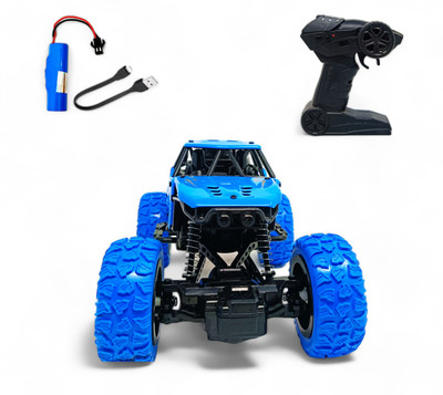 ZODZE Metal Body Rechargeable Remote Control Rock Crawler Car for kids_C32(Blue)