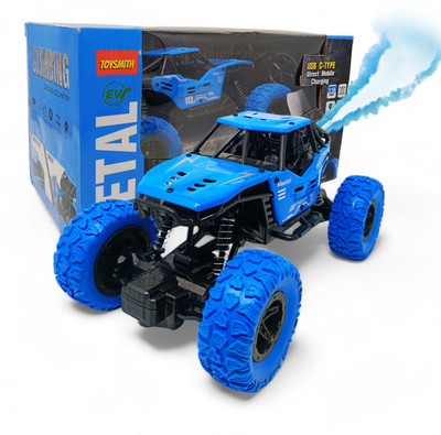 ZODZE Metal Body Rechargeable Remote Control Rock Crawler Car for kids_C2(Blue)
