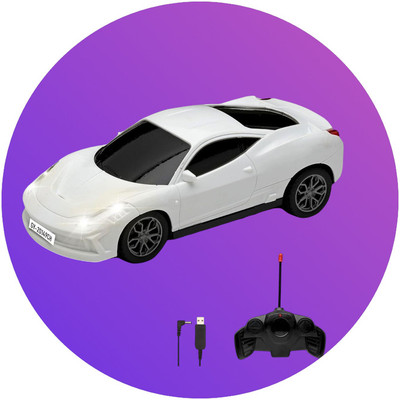 AS TRADERS Famous Car Rechargeable Remote Control Toy W25(White)