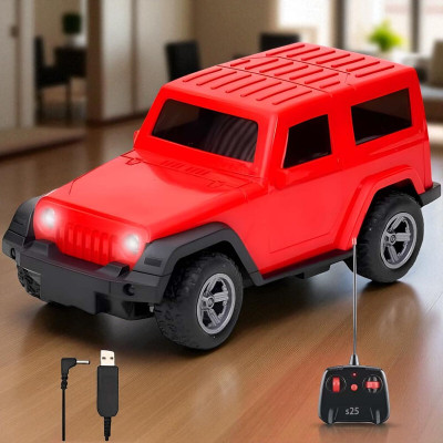 Just97 Remote control Thar Rechargable RC Toys For Kids With Music_I46(Red)