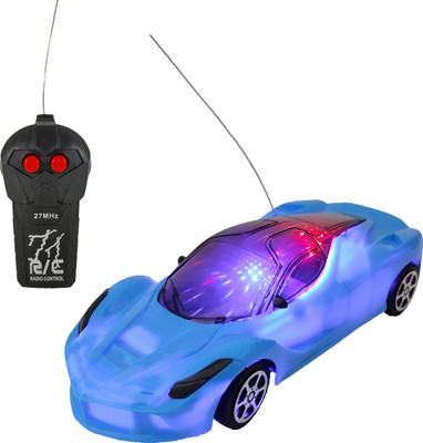 Humaira RC Speed Car 3D Light Remote Control Car Wireless 1:24 Scale Gift Toy(Blue)