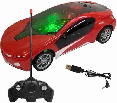 ELSORT 3D Famous Car Remote Control Racing Car for Kids(Red)