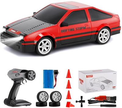 Bestie Toys RC Drift Car, 1:16 Scale Remote Control Car, 4WD RC Car with LED Lights and Dri(Multicolor)