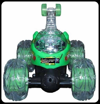 U.R.M. Enterprises Ben 10 R/C Stunt Car With LED Light_new713(Green)