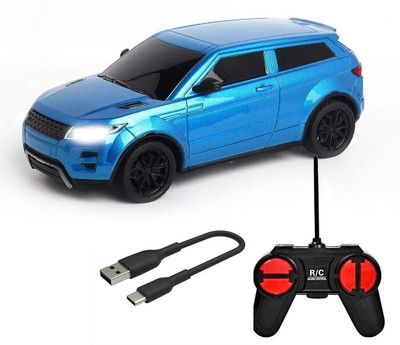 Wembley High Speed Mini 1:24 Scale Rechargeable Remote Control car with Lithium Battery(Blue & Black)
