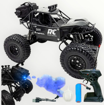 APJ enterprise Remote Control Rock Crawler Smoke Car Speed Car Toy for Boys(Black)