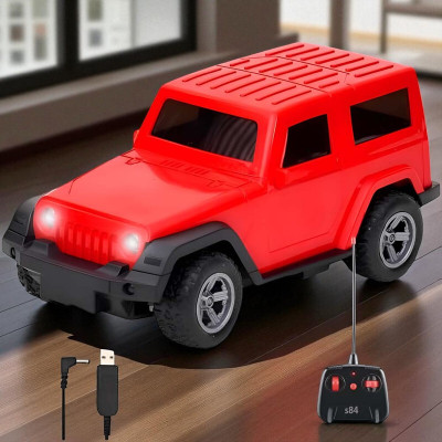 Just97 Remote control Thar Rechargable RC Toys For Kids With Music_J12(Red)
