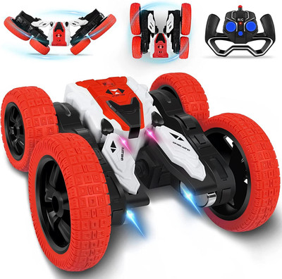 N2K2 Enterprise 4WD Double-Sided RC Stunt Car 360° Drift Remote Control Racing Toys for Kids(Red)