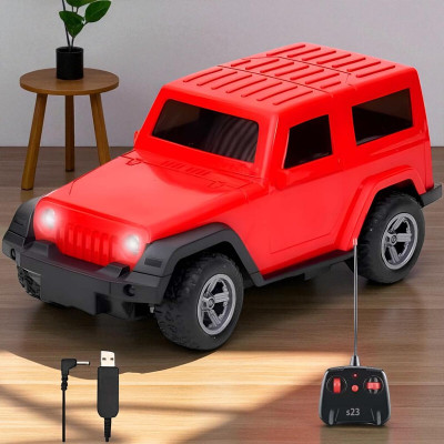 Just97 Remote control Thar Rechargable RC Toys For Kids With Music_I44(Red)