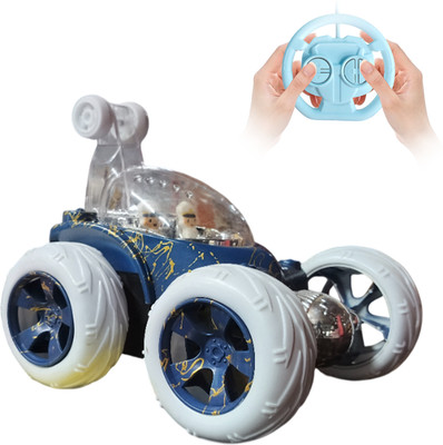 SMART BOY Design RC Stunt Car with LED Light & Music for Kids M-9802(Blue)