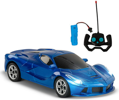 baybee Metallic Racer 1:24 Rechargeable Remote Control Car for Kids with USB Charger(Blue Metallic)