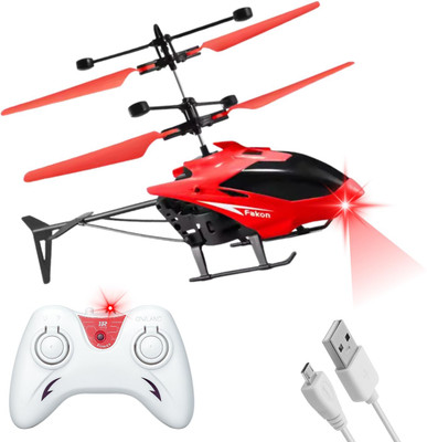 Expozzy Mart Chargeable Remote Control Helicopter for Kids with Safety Sensor_GP5D1(Red)