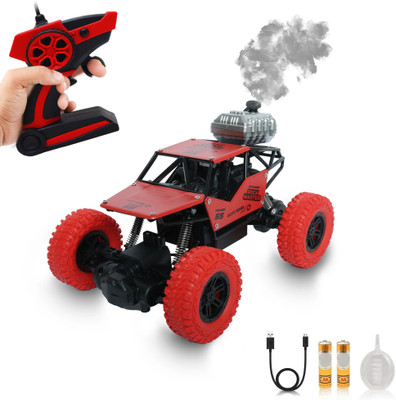 Wonder Remote Control Car For Kids With Mist Smoke Effect Monster Truck(Red)