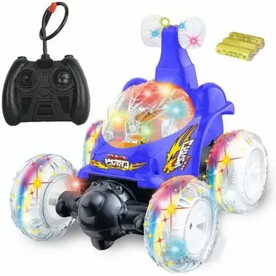 Tenmar Best Stunt Car 360° Twisting Remote Control for Kids Music ,Lights_91(Multicolor)