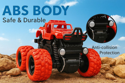 KING TOYZ Pack of 2 Friction Powered Mini Monster Trucks for Boys 3-7 Years(Multicolor)