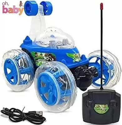 JOYWHIZ Remote Control Rechargable 360° Twisting Stunt Car for Kids Music & Lights(Multicolor)