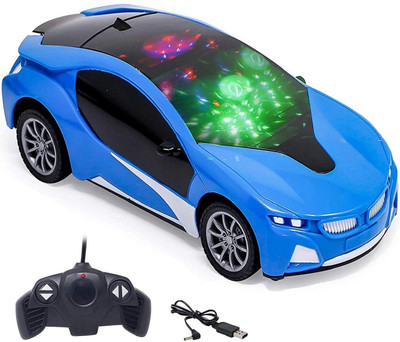 Aseenaa RC Famous Car 1:22 Scale Remote Control with 3D Lights | Full Functions Turns Left Right Forward and Reverse | High Speed Electric Racing Cars Toy for Boys and Girls | Blue Colour | Set of 1(Blue)