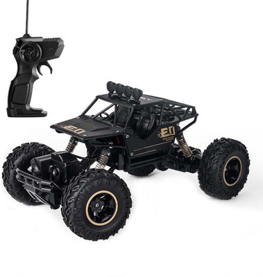 JRCLUB 1:18 Rechargeable Rock Crawling 4WD 2.4 Ghz 4x4 Remote Control Monster Truck(Black)