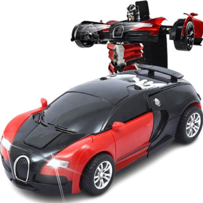 Vezimon Auto deformation robot car (NO REMOTE), transformation 2 in 1 robot car(Red)