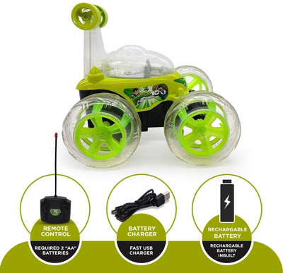 Goyal's Remote Control Rechargable Acrobatic 360° Twisting Stunt Car with Music & Lights(Multicolor)