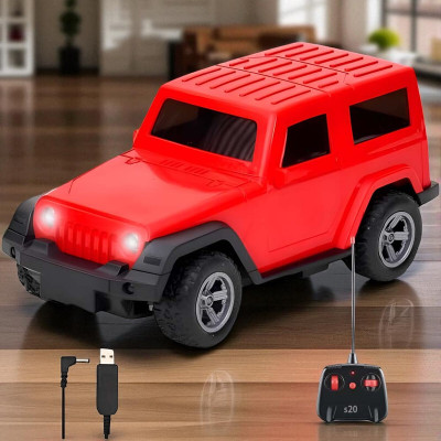 Just97 Remote control Thar Rechargable RC Toys For Kids With Music_I41(Red)