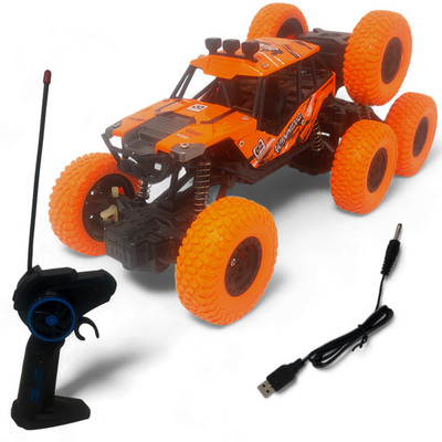Aavkar creation Remote Control Car 8 wheel orange for kids Boys&Girls Both With 4x4(Multicolor)