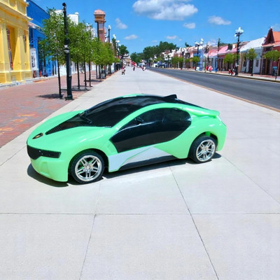Gurukrupa 3D Racing Car Toy Remote Control Operated High Speed with 3D Light Effect(Green)