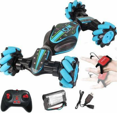JOYWHIZ Gesture sensor remote control twist watch control deformation drifting stunt car(Multicolor)