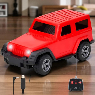 Just97 Remote control Thar Rechargable RC Toys For Kids With Music_I89(Red)