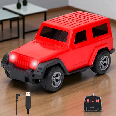Just97 Remote control Thar Rechargable RC Toys For Kids With Music_J24(Red)