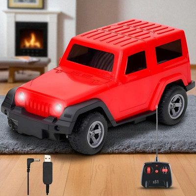 Just97 Remote control Thar Rechargable RC Toys For Kids With Music_I75(Red)