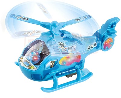 Nexteesh 360 Degree Musical and 3D LED Lights Helicopter Toy for Kids (lLarge)(Multicolor)